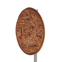 Wall hanging plate 18cm Prefectures of Crete, decorative with Handmade finish, wall mounted Decorative Ceramics 2 - grifon.se 