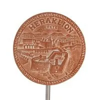 Πιάτο κρεμαστό τοίχου 18εκ σχ Ηράκλειο, διακοσμητικό με Χειροποίητο φινίρισμα, επιτοίχιο Διακοσμητικά Κεραμικά 1 - grifon.se 