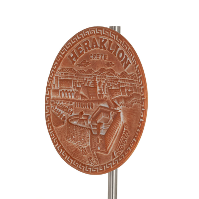 Hanging wall plate 18cm Heraklion, decorative with Handmade finish, wall-mounted Decorative Ceramics 2 - grifon.se 