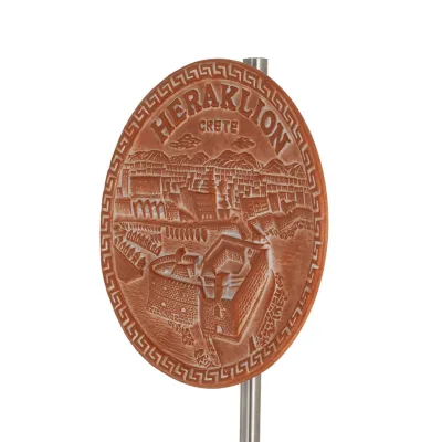 Hanging wall plate 18cm Heraklion, decorative with Handmade finish, wall-mounted Decorative Ceramics 2 - grifon.se 