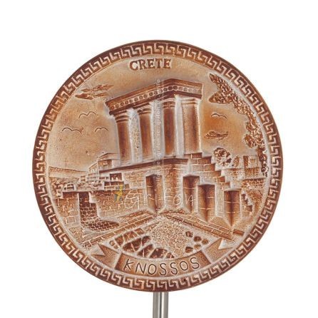 Vägghängande tallrik 18cm Knossos form, dekorativ med handgjord finish, väggmonterad Dekorativ keramik 1 - grifon.se