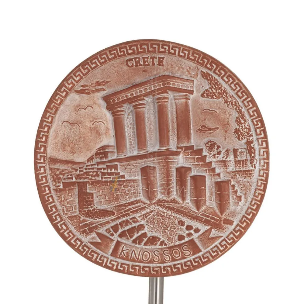 Vägghängande tallrik 18cm Knossos form, dekorativ med handgjord finish, väggmonterad Dekorativ keramik 7 - grifon.se 