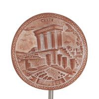 Wall hanging plate 18cm Knossos shape, decorative with Handmade finish, wall mounted Decorative Ceramics 7 - grifon.se 