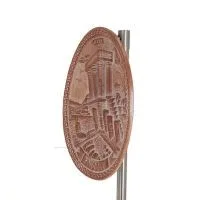 Wall hanging plate 18cm Knossos shape, decorative with Handmade finish, wall mounted Decorative Ceramics 8 - grifon.se 