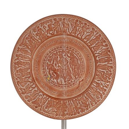 VÃ¤gghÃ¤ngande tallrik 24cm dekorativ med handgjord finish, vÃ¤ggmonterad Dekorativ keramik 1 - grifon.se 