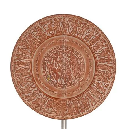 Wall hanging plate 24cm decorative with handmade finish, wall mounted Decorative Ceramics 1 - grifon.se 