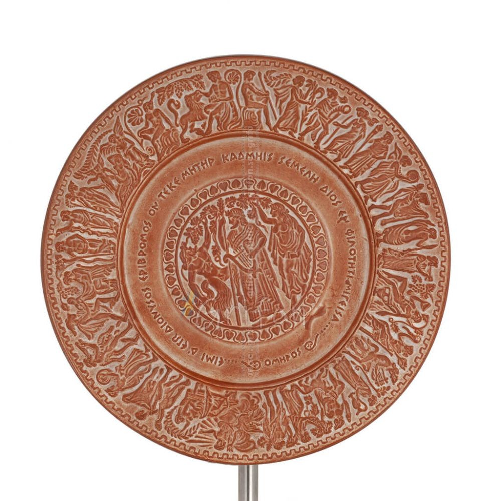 Wall hanging plate 24cm decorative with handmade finish, wall mounted Decorative Ceramics 1 - grifon.se 