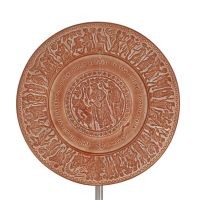 Wall hanging plate 24cm decorative with handmade finish, wall mounted Decorative Ceramics 1 - grifon.se 