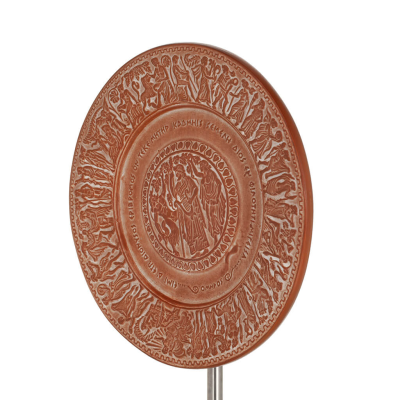 Wall hanging plate 24cm decorative with handmade finish, wall mounted Decorative Ceramics 2 - grifon.se 