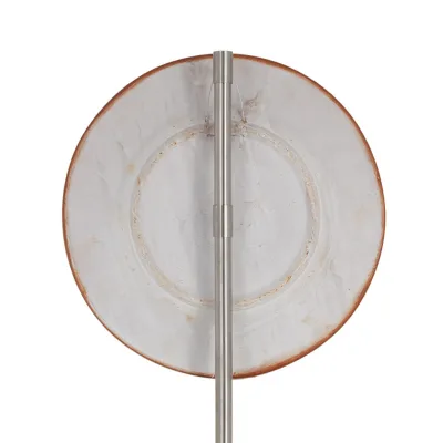 Vägghängande tallrik 24cm dekorativ med handgjord finish, väggmonterad Dekorativ keramik 6 - grifon.se 