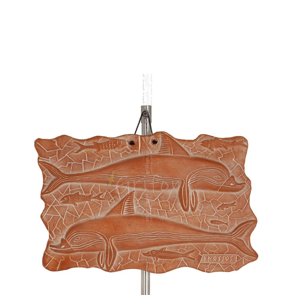 Wall hanging plaques in the shape of dolphins 17x26cm decorative with Handmade finish, wall-mounted Decorative Ceramics 1 - grif Wall hanging plaques in the shape of dolphins 17x26cm decorative with Handmade finish, wall-mounted Decorative Ceramics 1 - grif