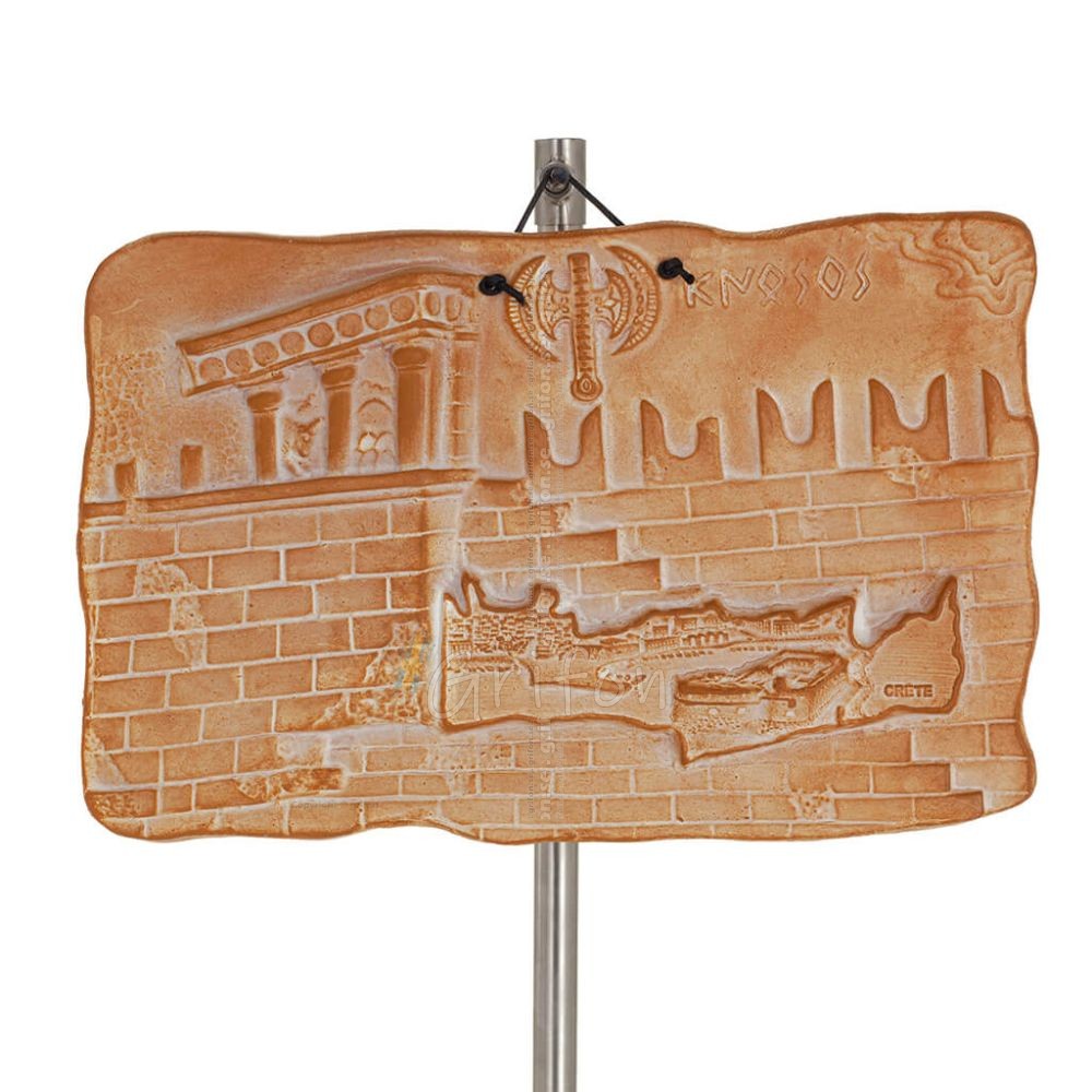 Knossos wall hanging plaques 16x25cm decorative with Handmade finish, wall-mounted Decorative Ceramics 1 - grifon.se 