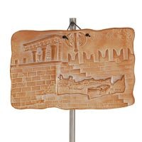 Knossos wall hanging plaques 16x25cm decorative with Handmade finish, wall-mounted Decorative Ceramics 1 - grifon.se 