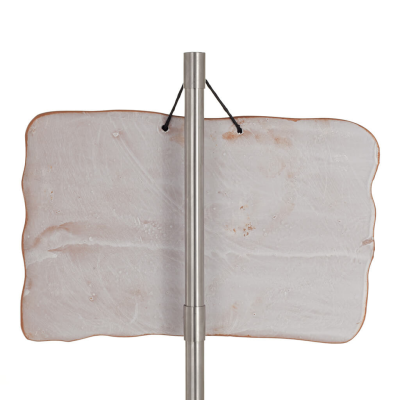 Plack hÃ¤ngande pÃ¥ vÃ¤ggen i form av Taurokathapsia 15x24cm dekorativ med handgjord finish, vÃ¤ggmonterad Dekorativ keramik 4 - gri