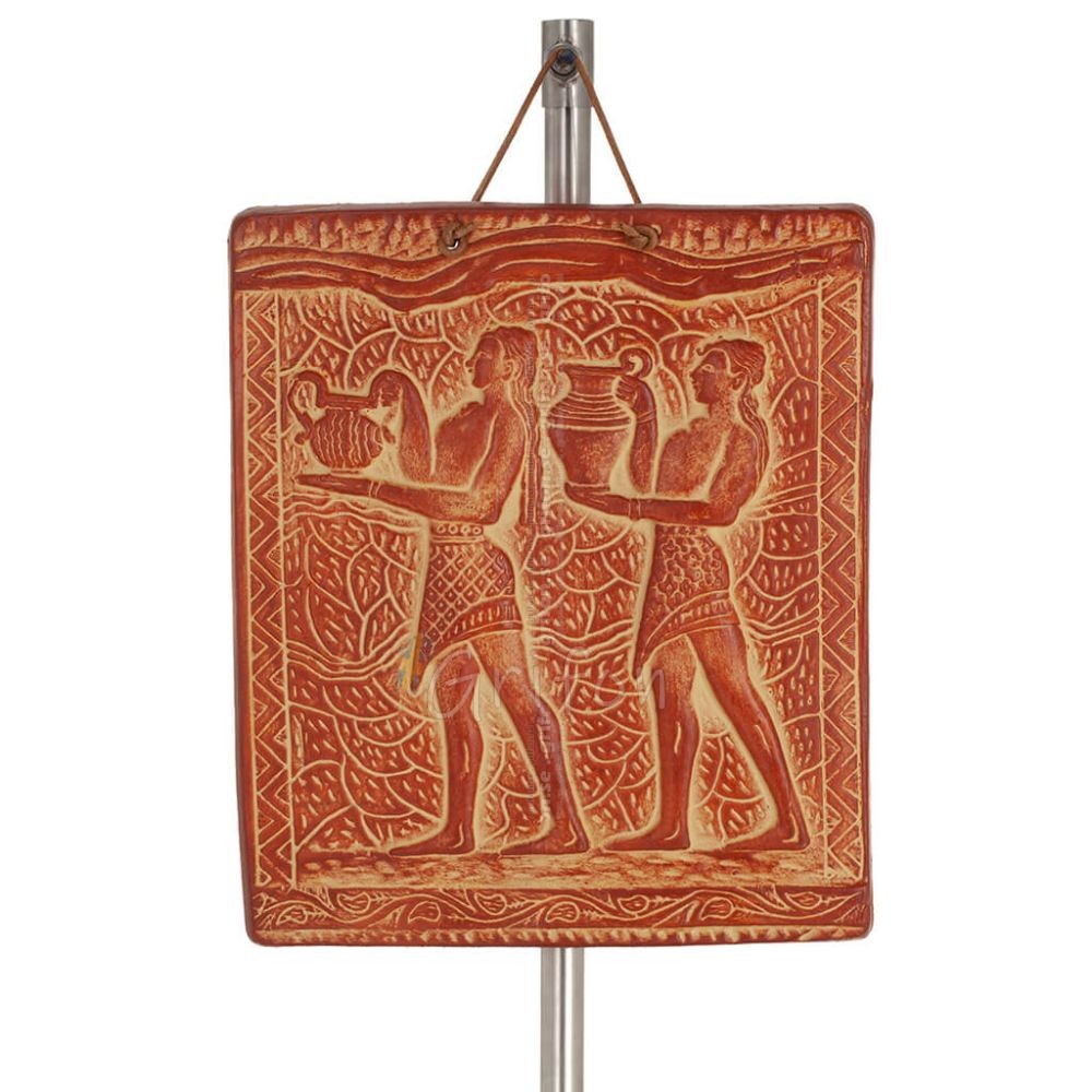 Plaques hanging on the wall Rytoforos 21x17cm decorative with Handmade finish, wall-mounted Decorative Ceramics 1 - grifon.se 