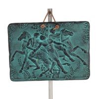 Plattor vägghängande hästar 23x17cm dekorativa med Handgjord finish, väggmonterad Dekorativ keramik 1 - grifon.se 