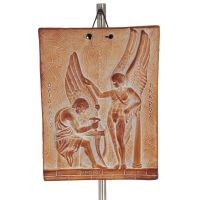 Daedalus icaros vÃ¤gghÃ¤ngande tallrikar 23x18cm dekorativa med handgjord finish, vÃ¤ggmonterad Dekorativ keramik 1 - grifon.se 