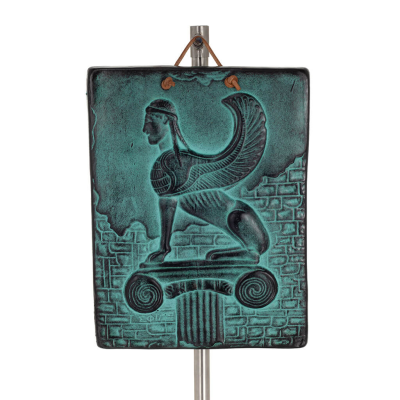 Sphinx väggtavlor 20x15cm dekorativa med handgjord finish, väggmonterad Dekorativ keramik 1 - grifon.se 