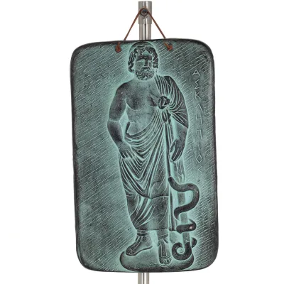 Asklepios vägghängande tallrikar 24x15cm dekorativa med Handgjord finish, väggmonterad Dekorativ keramik 1 - grifon.se 