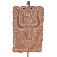 Hologram tjur vÃ¤gghÃ¤ngande plaketter 26x17cm dekorativa med handgjord finish, vÃ¤ggmonterad Dekorativ keramik 1 - grifon.se 