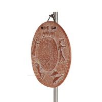 Plaques hanging on the wall in the shape of a Phaistos disc 18cm decorative with Handmade finish, wall-mounted, Minoan culture D