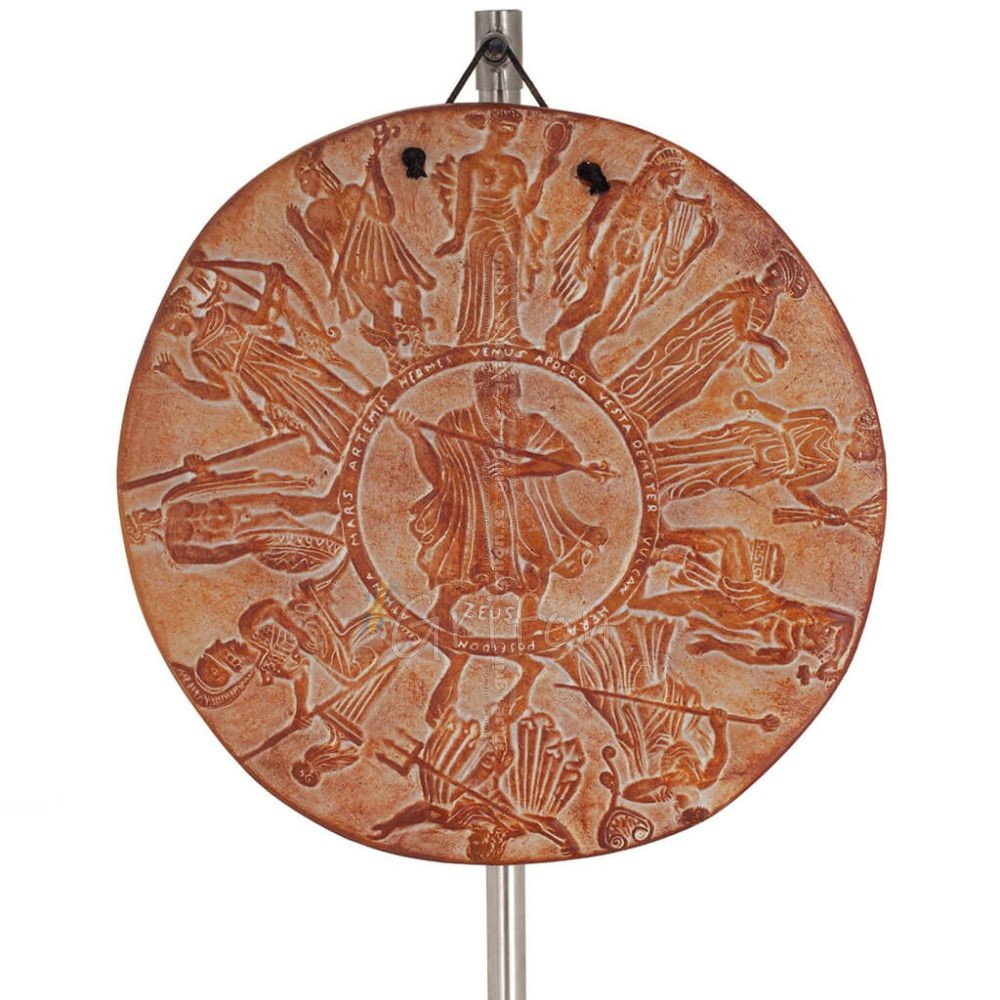 Wall hanging plaques gods of Olympus 22cm decorative with Handmade finish, wall-mounted Decorative Ceramics 1 - grifon.se 