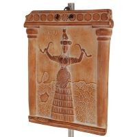 Wall Hanging Plaques of the Goddess of Snakes 24x18cm Decorative with Handmade Finish, Wall Mounted, Minoan Culture Decorative C