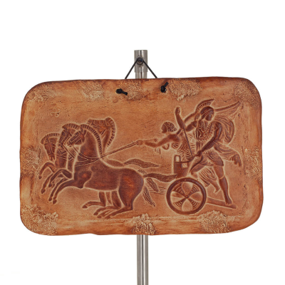 Achillea chariot wall plaques 15x25cm decorative with Handmade finish, wall-mounted Decorative Ceramics 1 - grifon.se 