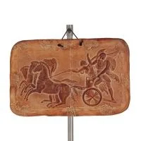 Achillea chariot väggplattor 15x25cm dekorativa med handgjord finish, väggmonterad Dekorativ keramik 1 - grifon.se 