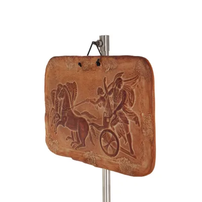 Achillea chariot väggplattor 15x25cm dekorativa med handgjord finish, väggmonterad Dekorativ keramik 2 - grifon.se 