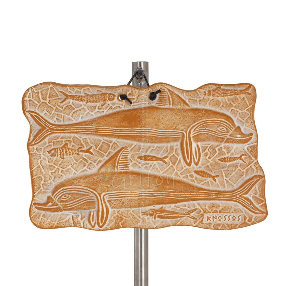 Wall hanging plates dolphins 12x19cm decorative with Handmade finish, wall-mounted Decorative Ceramics 1 - grifon.se 