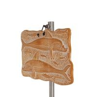 Wall hanging plates dolphins 12x19cm decorative with Handmade finish, wall-mounted Decorative Ceramics 2 - grifon.se 