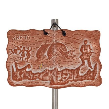 Plaques wall hanging Crete show 11x18cm decorative with Handmade finish, wall-mounted Decorative Ceramics 1 - grifon.se 