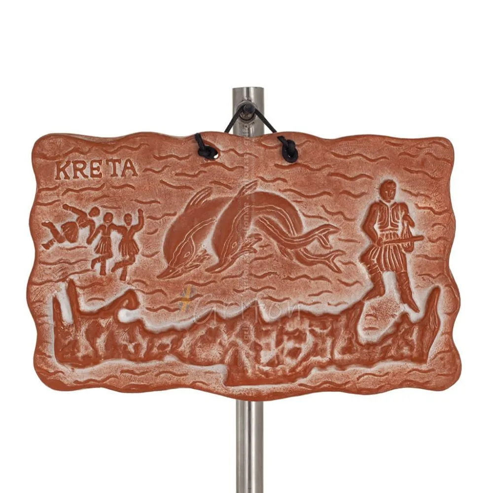 Plaques wall hanging Crete + show 11x18cm decorative with Handmade finish, wall-mounted Decorative Ceramics 1 - grifon.se 