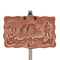 Plaques wall hanging Crete show 11x18cm decorative with Handmade finish, wall-mounted Decorative Ceramics 1 - grifon.se 