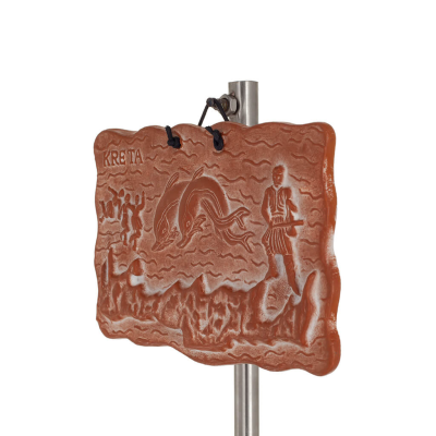 Plattor vÃ¤gghÃ¤ngande Kreta show 11x18cm dekorativa med handgjord finish, vÃ¤ggmonterad Dekorativ keramik 2 - grifon.se 