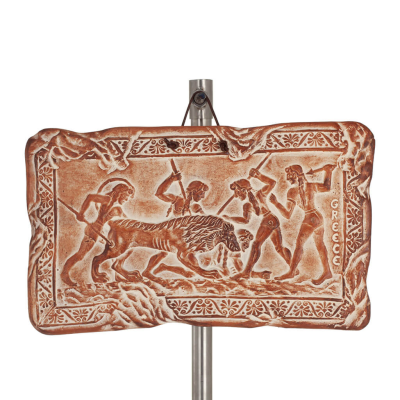 Wall hanging plates hunting 19x11cm decorative with Handmade finish, wall-mounted Decorative Ceramics 1 - grifon.se 