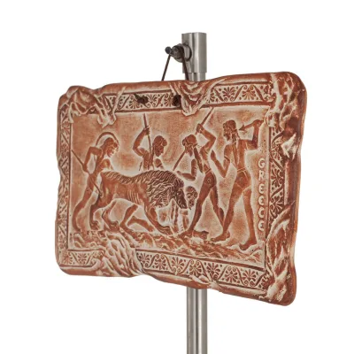 Vägghängande tallrikar jakt 19x11cm dekorativa med Handgjord finish, väggmonterad Dekorativ keramik 2 - grifon.se 