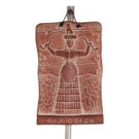 Πλάκες κρεμαστές τοίχου Θεά όφεων, Η θεά της γονιμότητας 17χ12εκ διακοσμητικό με Χειροποίητο φινίρισμα, επιτοίχιο Διακοσμητικά Κ