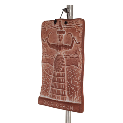 Πλάκες κρεμαστές τοίχου Θεά όφεων, Η θεά της γονιμότητας 17χ12εκ διακοσμητικό με Χειροποίητο φινίρισμα, επιτοίχιο Διακοσμητικά Κ