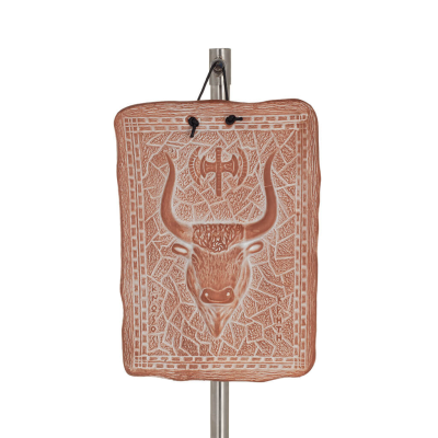 Πλάκες κρεμαστές τοίχου Ταυροκέφαλο 17χ23εκ διακοσμητικό με Χειροποίητο φινίρισμα, επιτοίχιο Διακοσμητικά Κεραμικά 1 - grifon.se