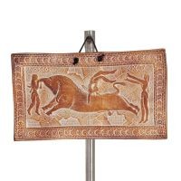 Plaques hanging on the wall Taurokathapsia 11.5x13.5, decorative with Handmade finish, wall-mounted Decorative Ceramics 1 - grif