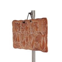 Wall hanging plaques light blue ladies 11x18cm decorative with Handmade finish, wall mounted Decorative Ceramics 2 - grifon.se 