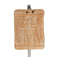 Plaketter hängande på väggen Rytoforos 17x12cm dekorativa med handgjord finish, väggmonterad Dekorativ keramik 1 - grifon.se 