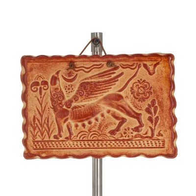 Grypas form vägghängande tallrikar 17x12cm dekorativa med Handgjord finish, vägghängda Dekorativ keramik 1 - grifon.se 