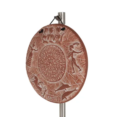 Plattor vägghängande tallrik Phaistos 6 visar 14cm dekorativa med handgjord finish, vägghängande, minoisk kultur Dekorativ keram
