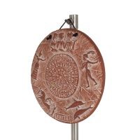 Plattor vÃ¤gghÃ¤ngande tallrik Phaistos 6 visar 14cm dekorativa med handgjord finish, vÃ¤gghÃ¤ngande, minoisk kultur Dekorativ keram