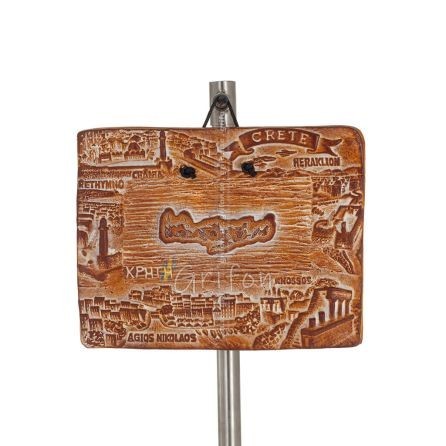 Plattor vÃ¤gghÃ¤ngande Kreta med landskap 11x14cm dekorativa med handgjord finish, vÃ¤ggmonterad Dekorativ keramik 1 - grifon.se 