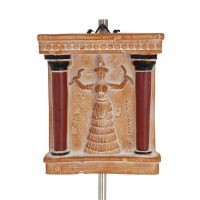 Knossos Columns Plattor 21x17cm fikon Ormens gudinna, Fertilitetens gudinna, dekorativ med handgjord finish, minoisk kultur Deko