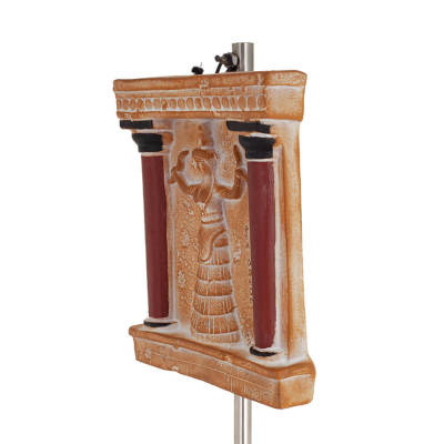 Knossos Columns Plattor 21x17cm fikon Ormens gudinna, Fertilitetens gudinna, dekorativ med handgjord finish, minoisk kultur Deko